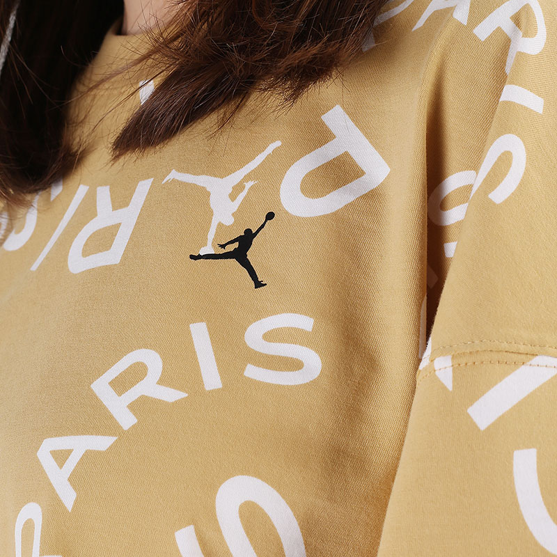 женская бежевая футболка Jordan Paris Saint-Germain Boxy Short-Sleeve T-Shirt CU5696-723 - цена, описание, фото 2